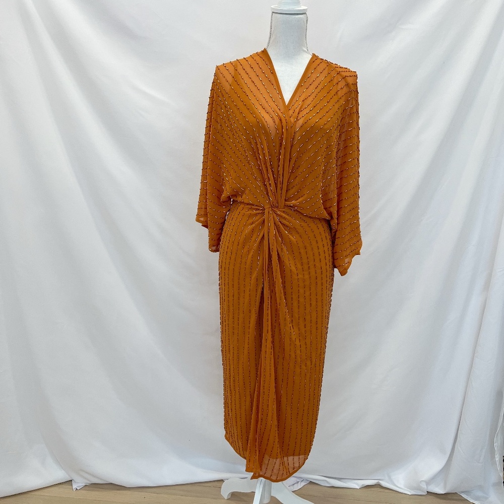 ASOS DESIGN midi kimono dress with starburst beading